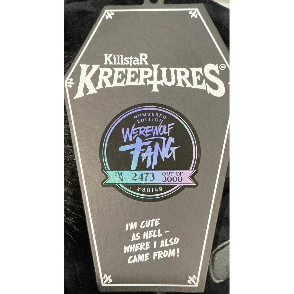 NWT Killstar Kreeptures Werewolf Fang Limited Edition Plush Toy 14